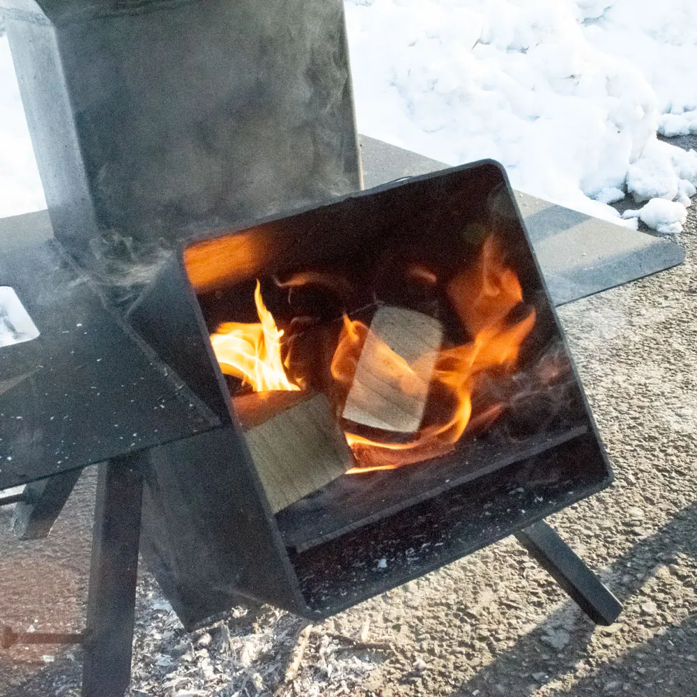 Custom Simple Camping Folding Outdoor Wood Rocket Stove