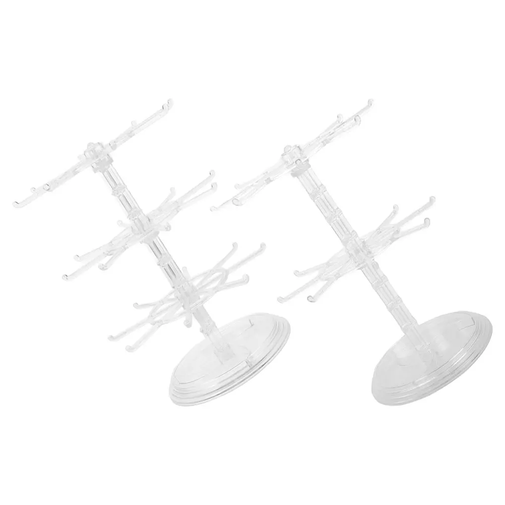 

Rotating Jewelry Rack Organizer Transparent Earrings Bracelets Storage Stand Vanity Accessory Holder Necklace Ring for Women
