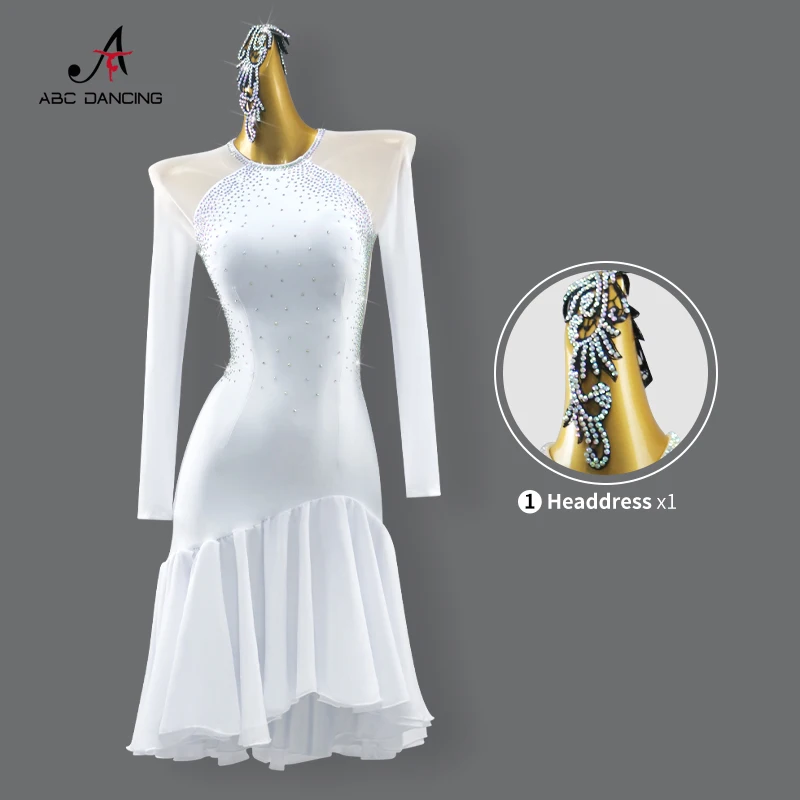 Girls Latin Dance Suit Female Party Dresses Dancewear Womens Stage Clothes Parties Outfit Sexy Sports Costume Samba Evening Prom