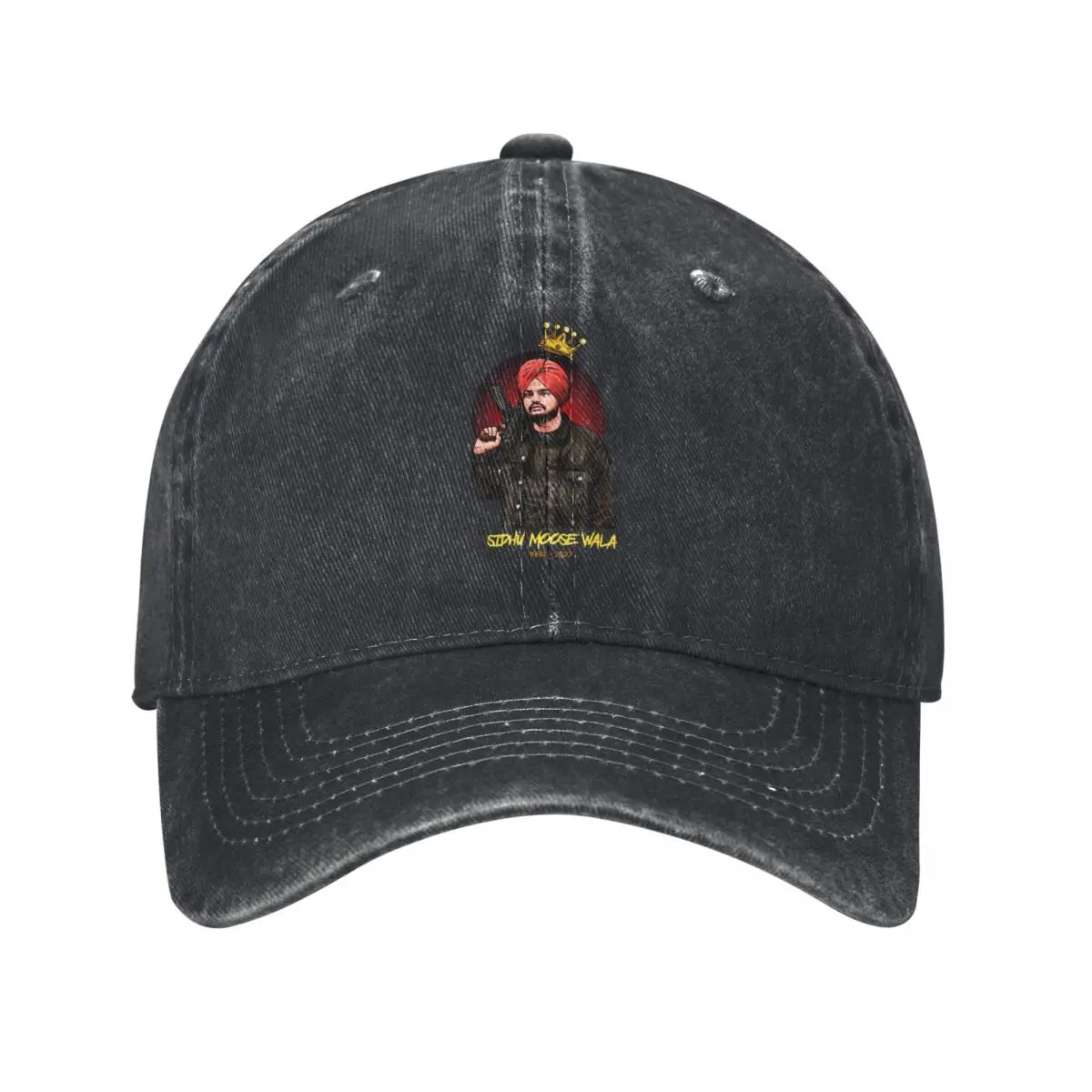 

Sidhu Moose Wala Schwarz demin Cap Durable for All Seasons Caps Men Baseball Cap Men