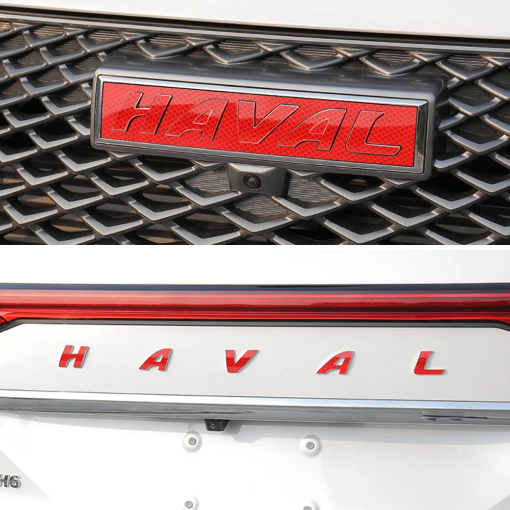 

For Haval H6 3rd Gen Front And Rear Letter Car Emblem Reflective Stickers Modified Special Warning Stickers And Tail Stickers