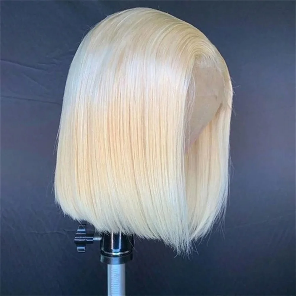

13x4 Blonde Bob Wig Lace Front Human Hair Wigs 613 Straight HD Lace Frontal Wig Short Bob Human Hair For Women Hair 180% Density