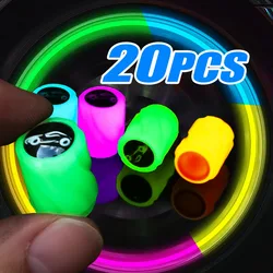 Luminous Valve Caps Car Tyre Night Glowing Decor Car Motorcycle Bicycle Wheel Hub Valve Stem Cap Car Tyre Styling Accessories