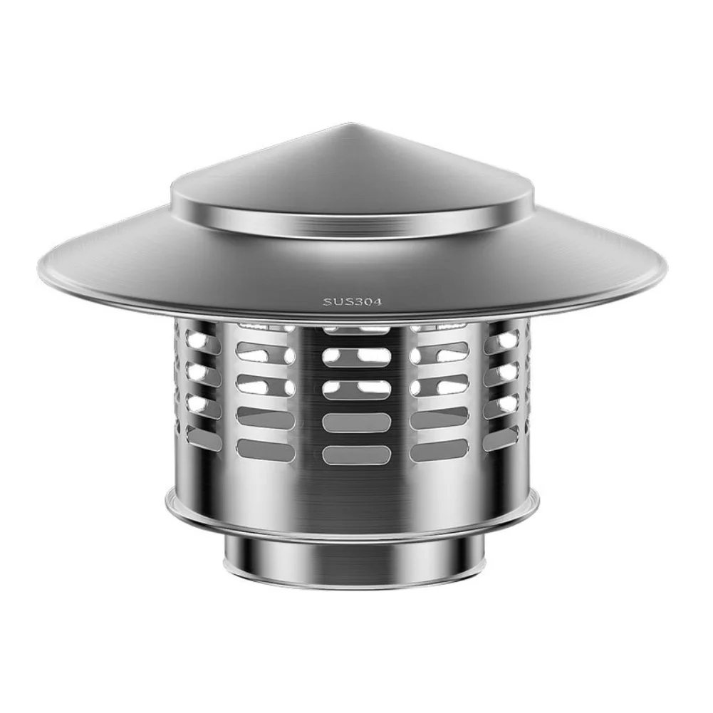 Tampa da chaminé do tubo de escape de ar fresco 304 tampa de ventilação do telhado de aço inoxidável para proteger contra elementos de sujeira e clima
