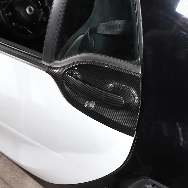 Adesivo protetor para porta externa de carro, plástico abs, maçaneta da porta, escudo decorativo para mercedes benz smart 453 fortwo 2016-2021 lhd