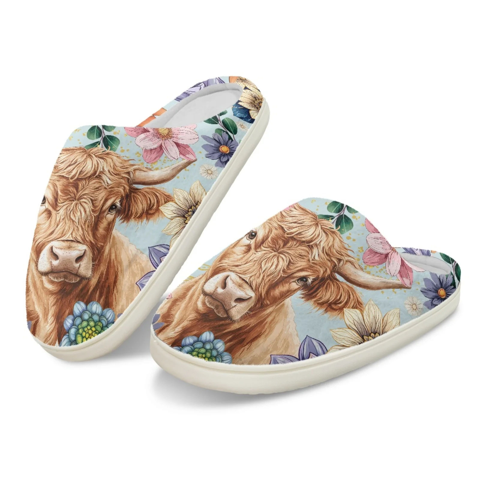 PENSTROLL Highland Cow Lightweight Fuzzy Slippers House Shoes Teacher Relaxation Gifts Slippers Gamer Girl Aesthetic House Shoes - view 3