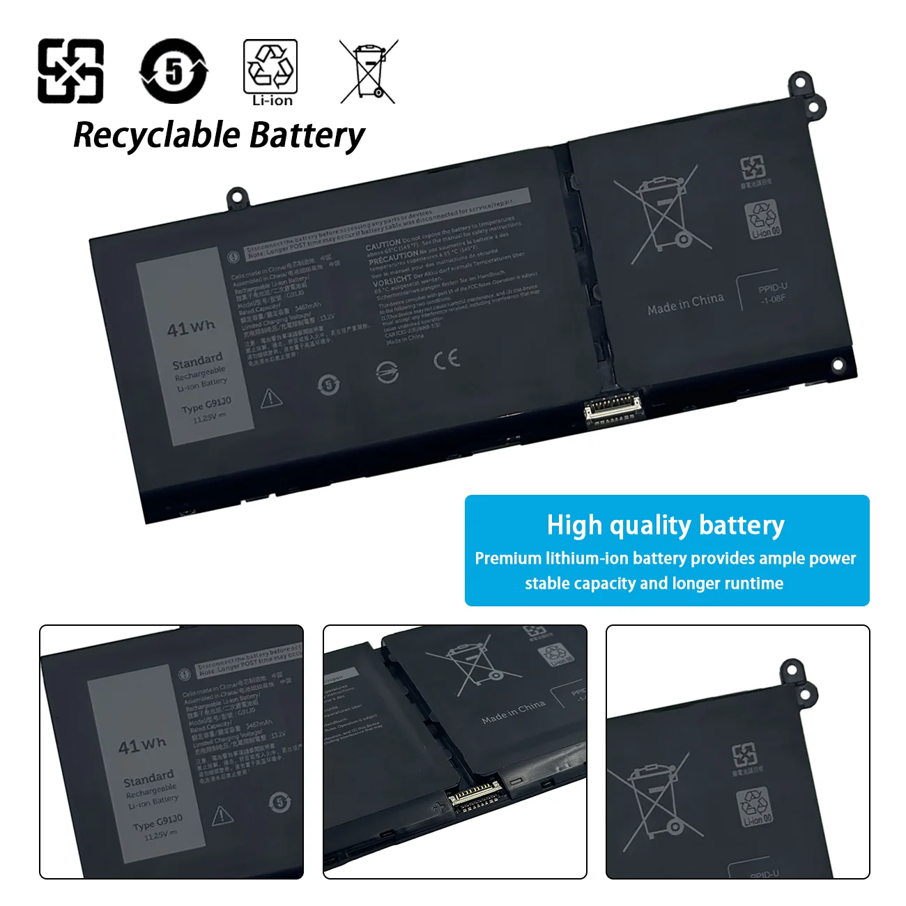NEW Laptop Batteries G91J0 For Dell Inspiron15 5310 3511 5510 5410 5415 5518 3510 Vostro 3510 Laptop Battery
