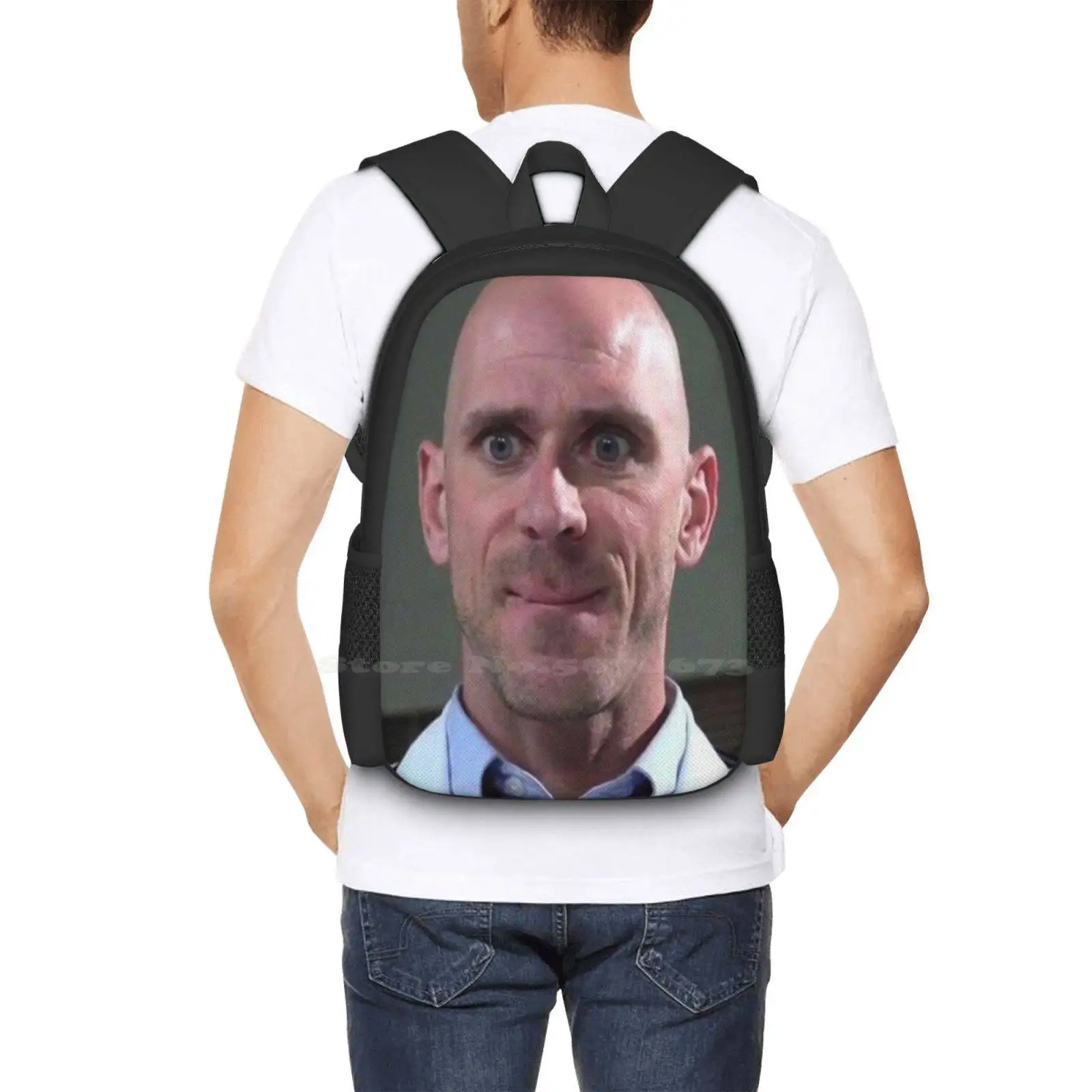 Johnny Sins Mmmm Teen College Student Backpack Pattern Design Bags Johnny Sins Jonny Sins Jhonny Sins Kissa Mmm Memes Gang