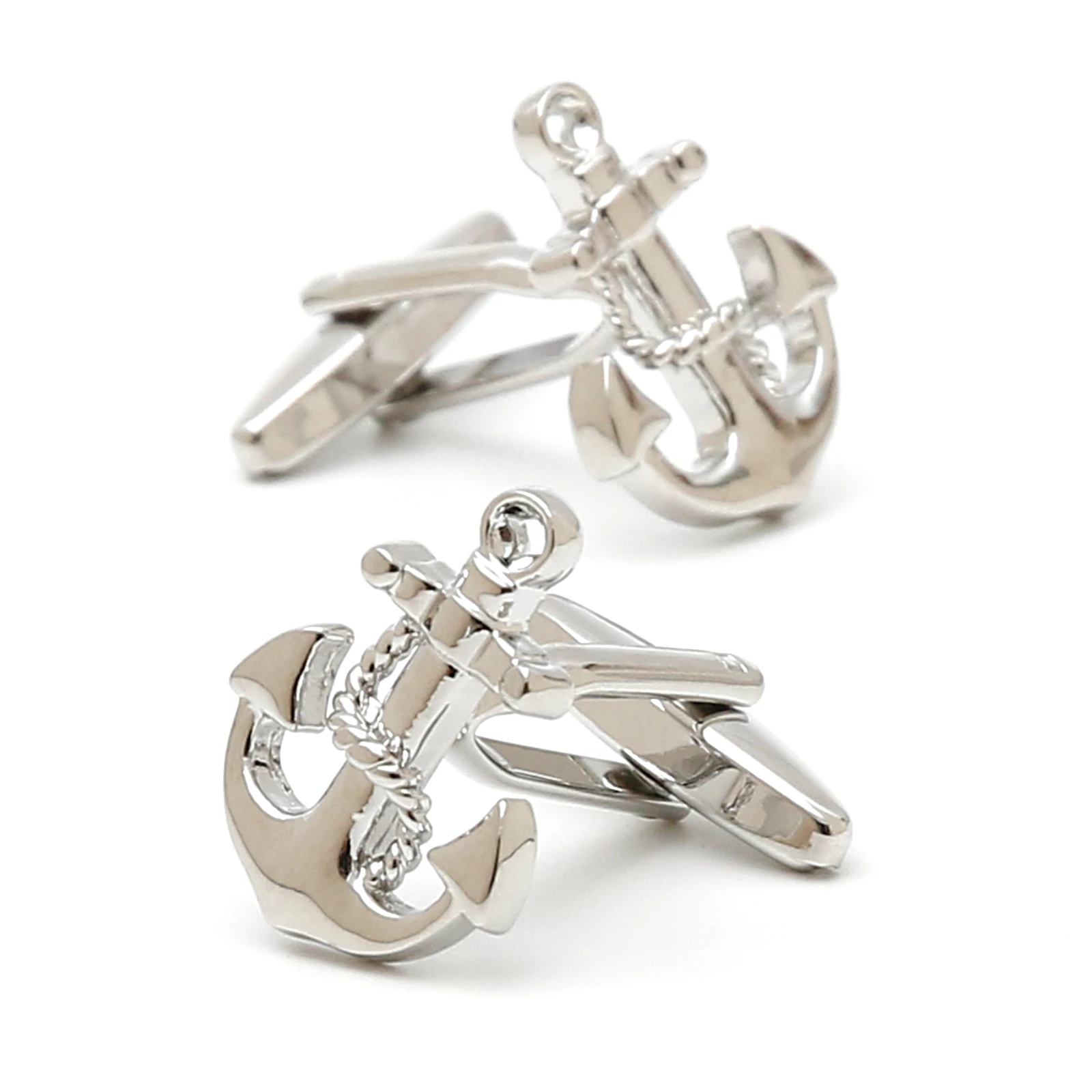 

Cufflinks for Men XK21046 Fashion Ship's Anchor Design Copper Silver Color Casual Dress Shirt Cuff Links Jewelry