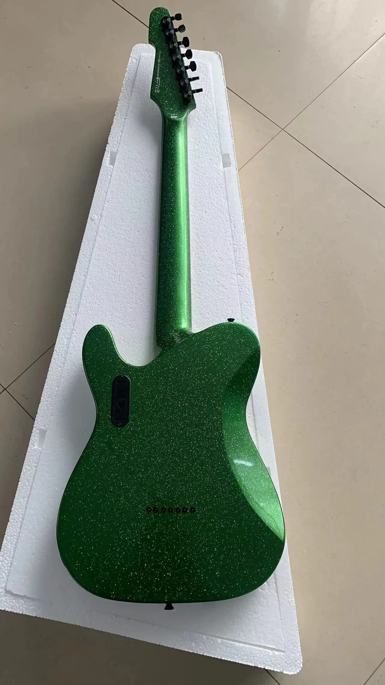 Factory manufacturing high-grade 7 string electric guitar, large particle 7 color sequin green, free mail