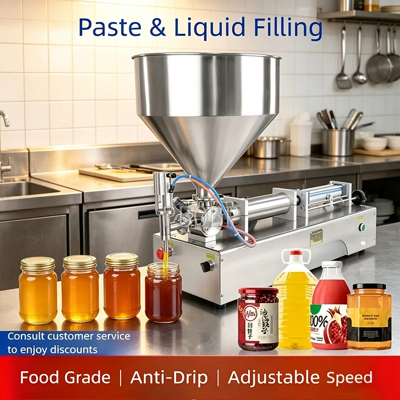 Filling Machine Semi Automatic Small-Batch Quantity Filling Machine for Liquor Toothpaste and Honey