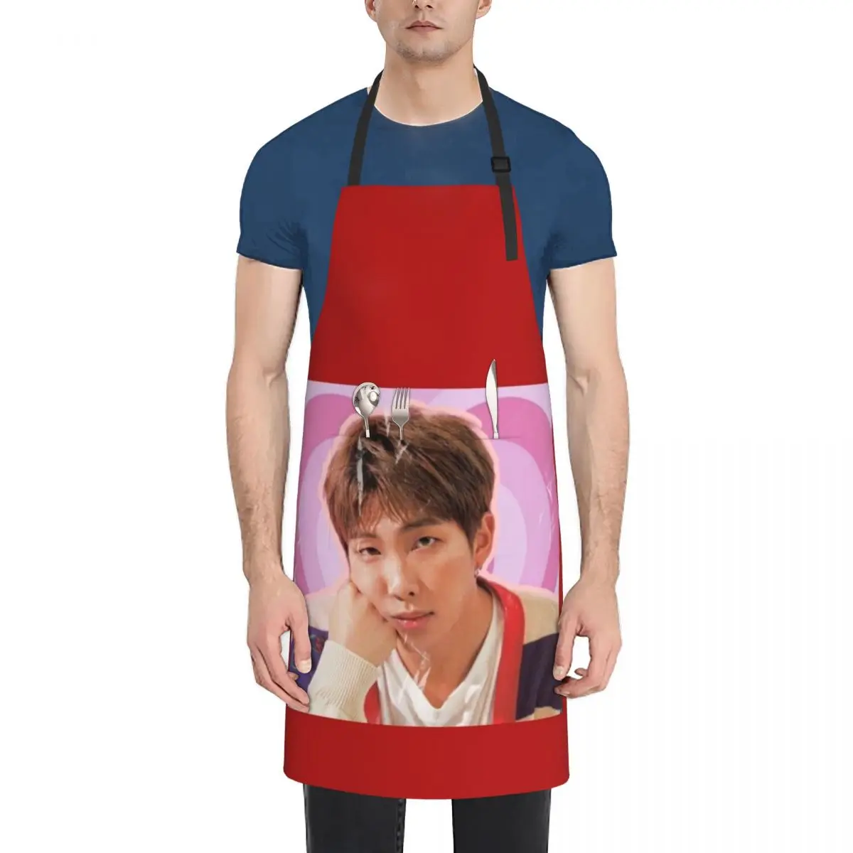 Namjoon pink baddie aesthetic Apron work gowns for women cleaning kitchen gadgets Apron