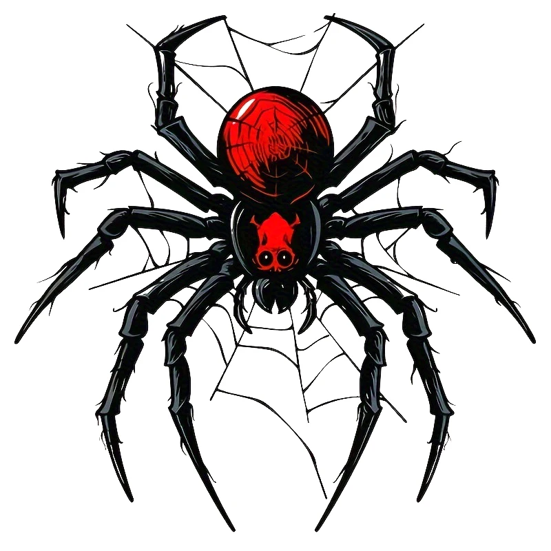 Grappige Spider Motorcycle Stickers Waterdicht DIY Motor Zijpanelen Brandstoftank Kuip Vinyl Decals Halloween Decoratie