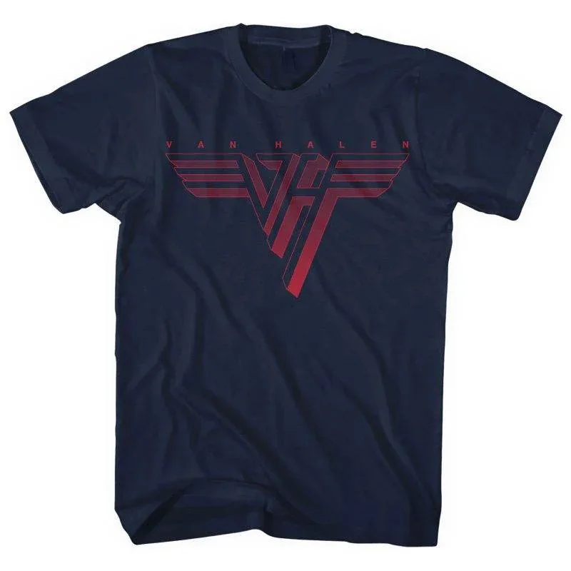 Van Halen Classic Wing Logo Print Cotton T-Shirt Hard Rock Streetwear Unisex Crew Neck Short Sleeve Tee