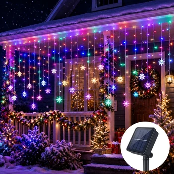 Solar Snowflake String Lights 1