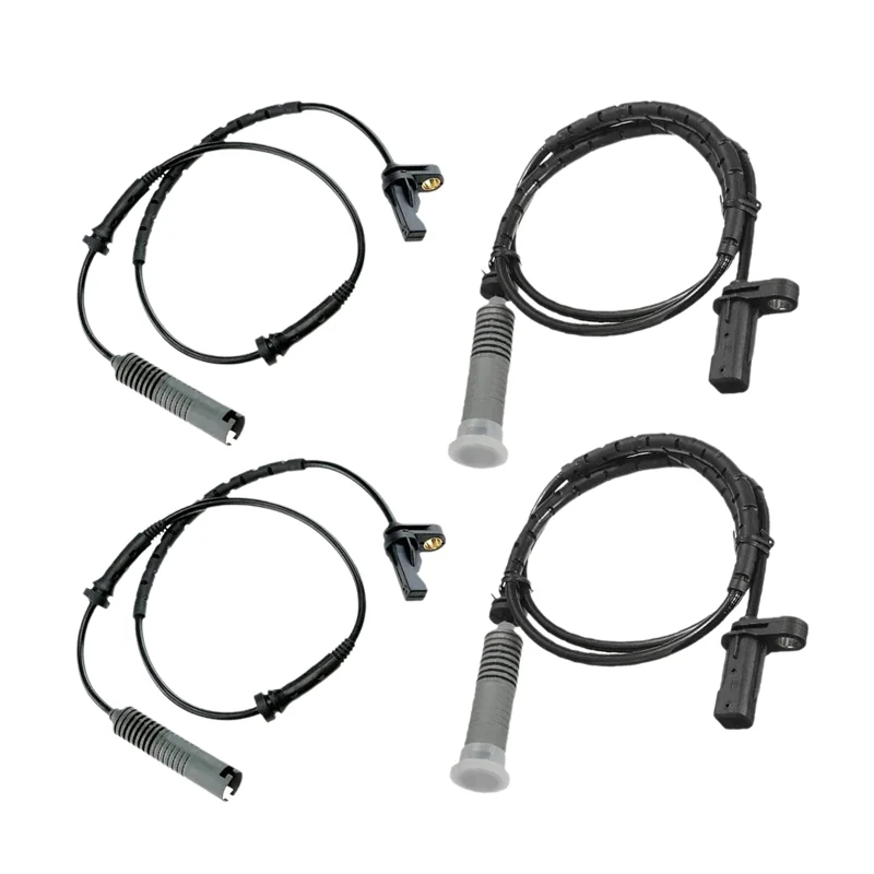 4pcs ABS Wheel Speed Sensor 34526762465 34526762466 For BMW E87 E88 E82 E90 E93 E92 120i 320i 318i 330i N46B20E N46B20CB N52B30B