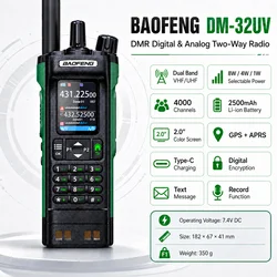 New BAOFENG DM32 Walkie Talkie DMR GPS 10W   Programming Multi Band Wireless Copy Frequency Type-C UV32 Ham 2 Way Ra