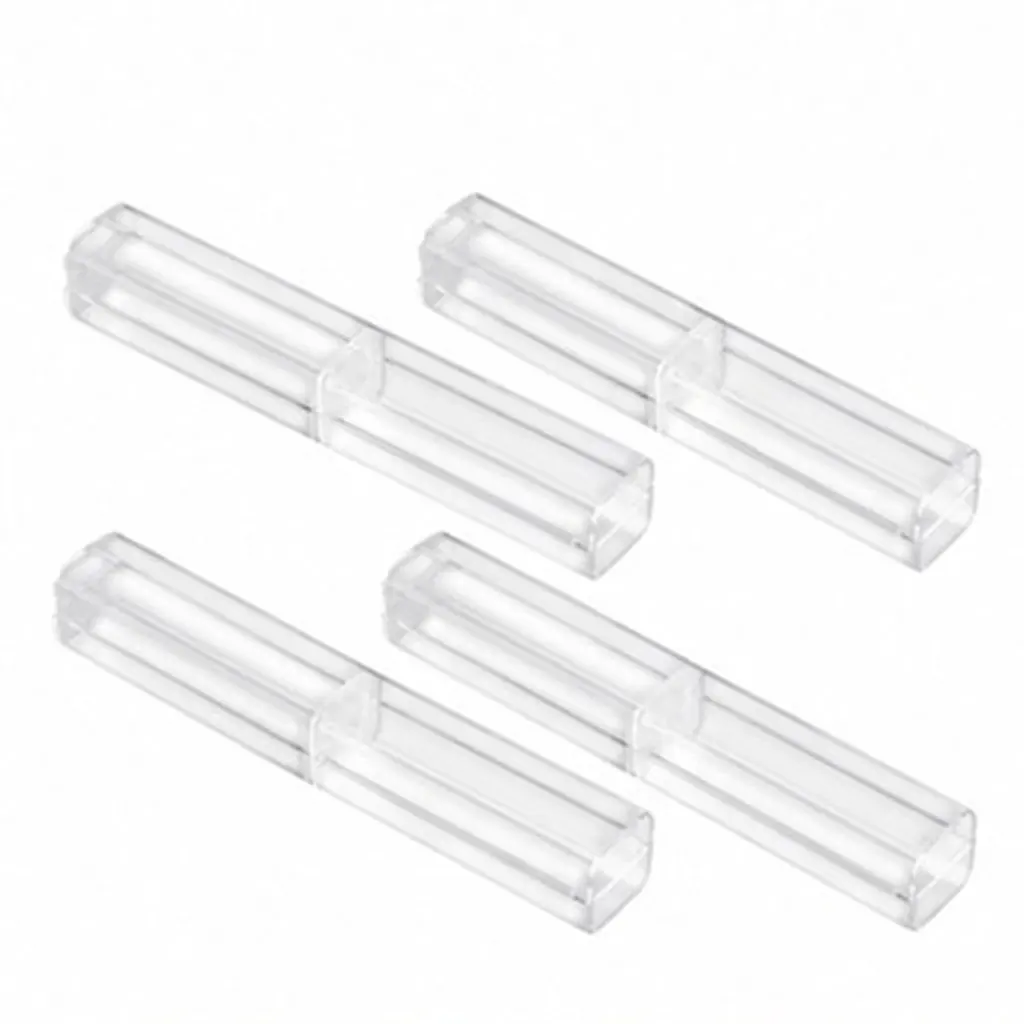 4Pcs Small Transparent Pen Case Exquisite Smooth Grip Detachable Ends Pen Gift Box Empty for Classmates Friends Family Lovers