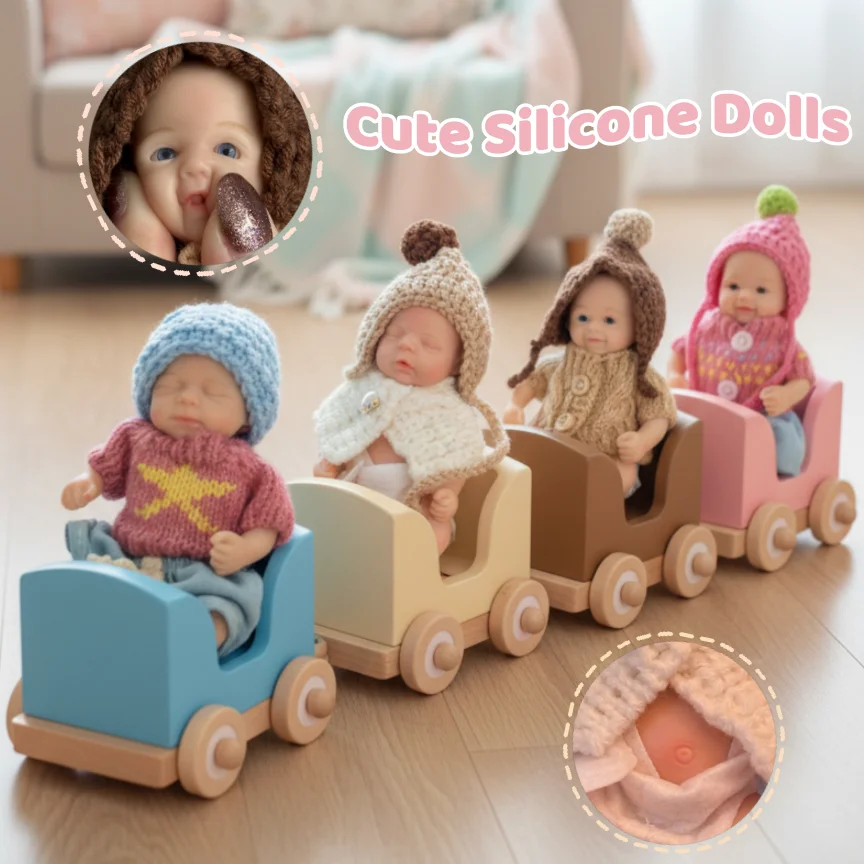 

4 стиля, 15 см, моющаяся мини-твердая силиконовая кукла Bebe Reborn Girl с окрашенной кожей, мягкие на ощупь, реалистичные милые куклы Reborn