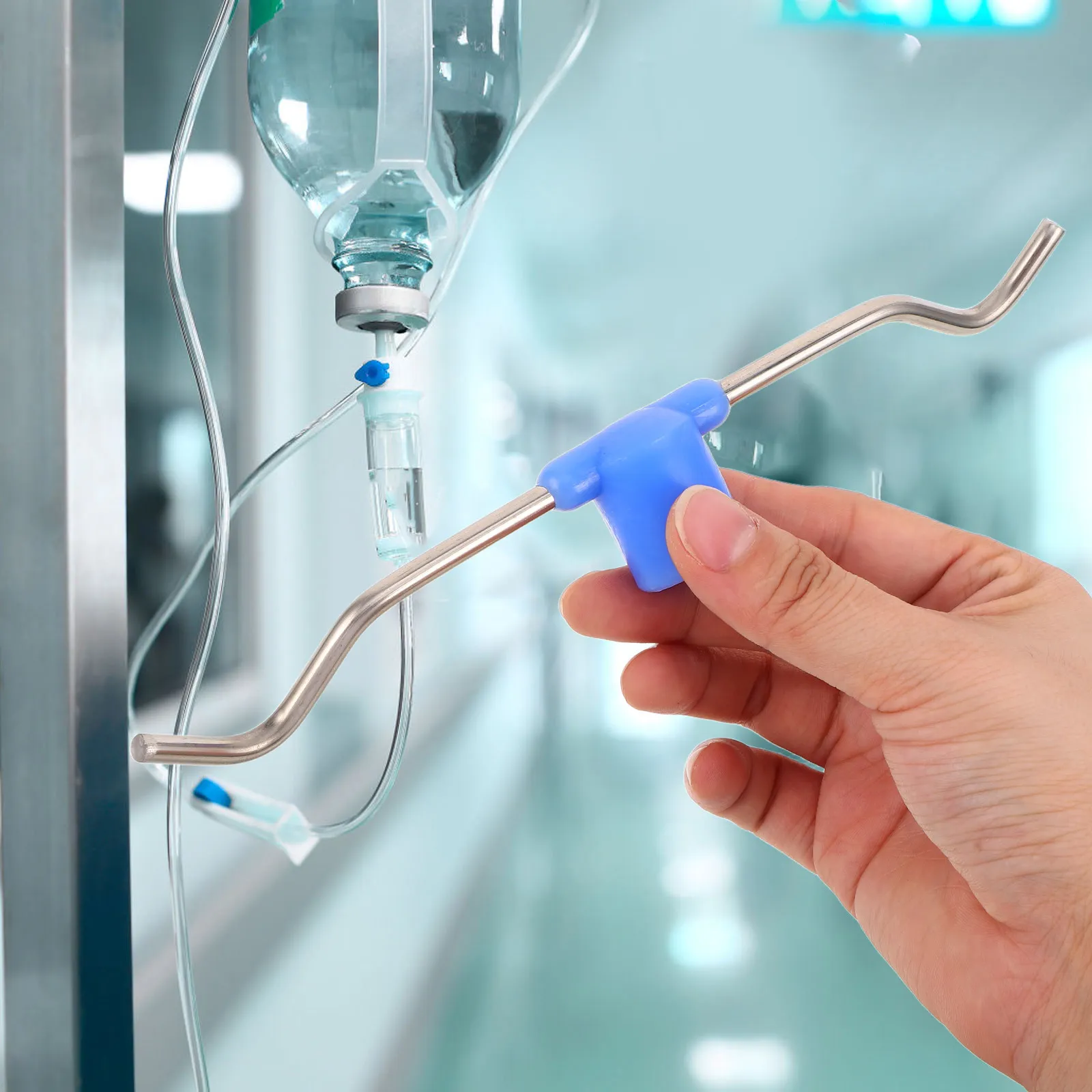2 Units Vertical Infusion Rack Hook Portable Iv Stand Hanger for Hospital Secure and Tool Free Installation
