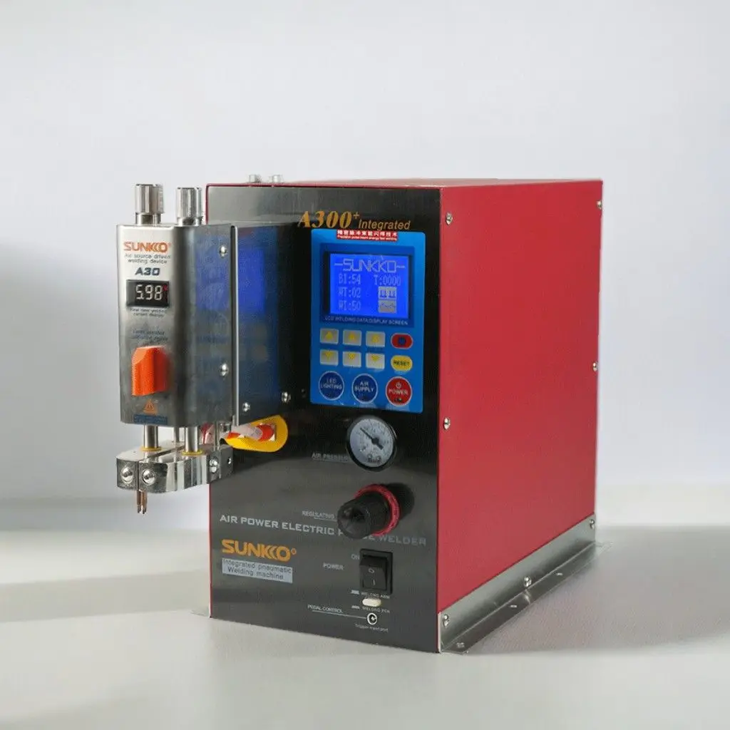 SUNKKO A300+ Встроенный воздушный компрессор Встроенный пневматический аппарат для точечной сварки с литиевой батареей 6000 Вт 1200 А Пневматический промышленный класс