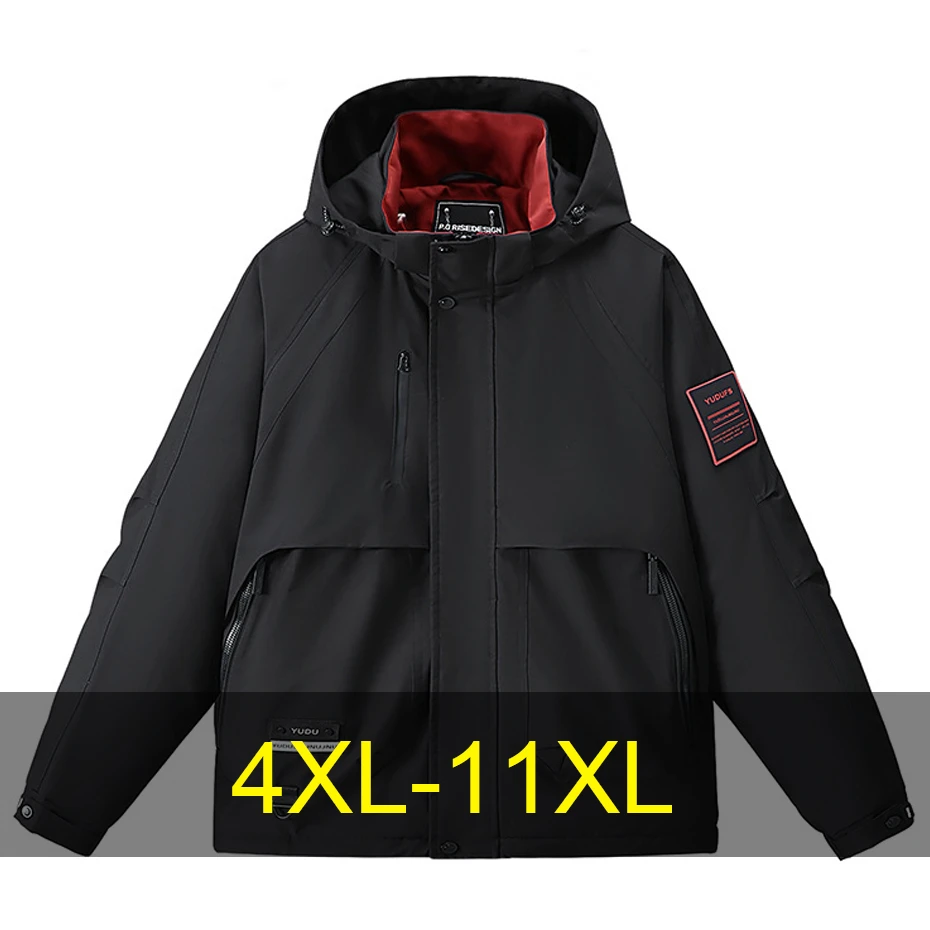 

Осенне-зимняя флисовая куртка для мужчин 10XL 11XL размера плюс водонепроницаемая ветровка куртка-карго пальто модное повседневное флисовое пальто мужское
