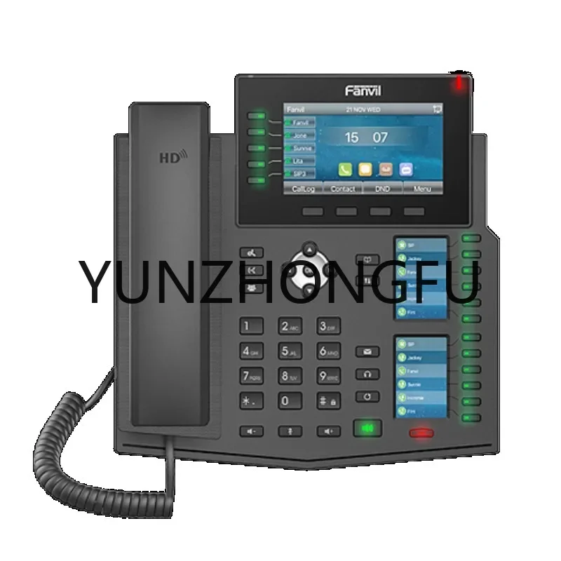 High-end IP Phone Fanvil X6U with 3 Color Displays 20 SIP Lines VoIP SIP Phone support POE WiFi Wireless Headset VoIP Products