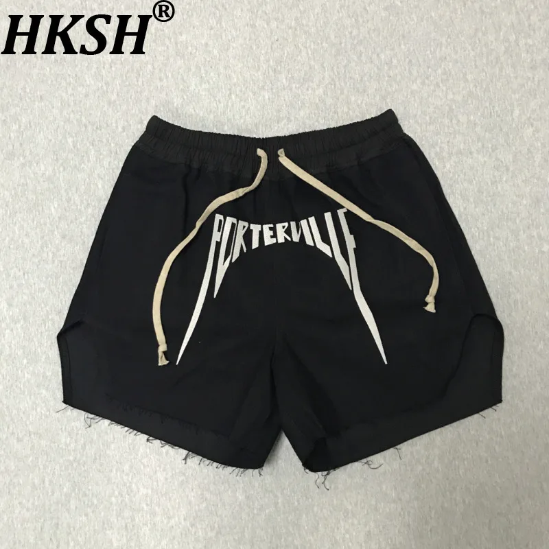 HKSH Summer New Men Tide Dark RO Stylish Split Shorts Half-Length Pants Embroidery Women Chic Ins Fashion Trendy Capris HK18510