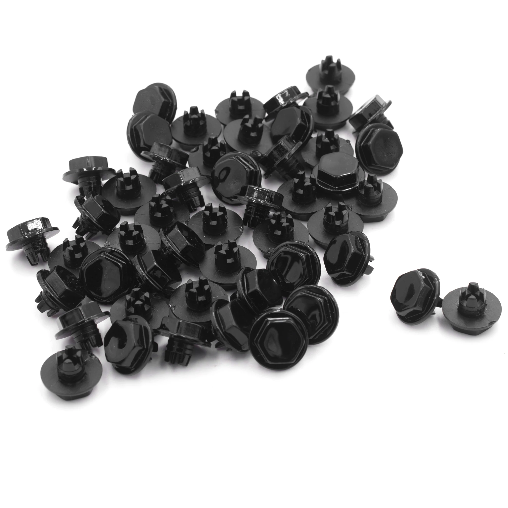 CFPerformance 125 Stück 7,6 mm Radmuttern Schrauben für Felgenrand-Dekoration Ersatznieten Schrauben Auto-Außenteile Universalteile – Detail 7