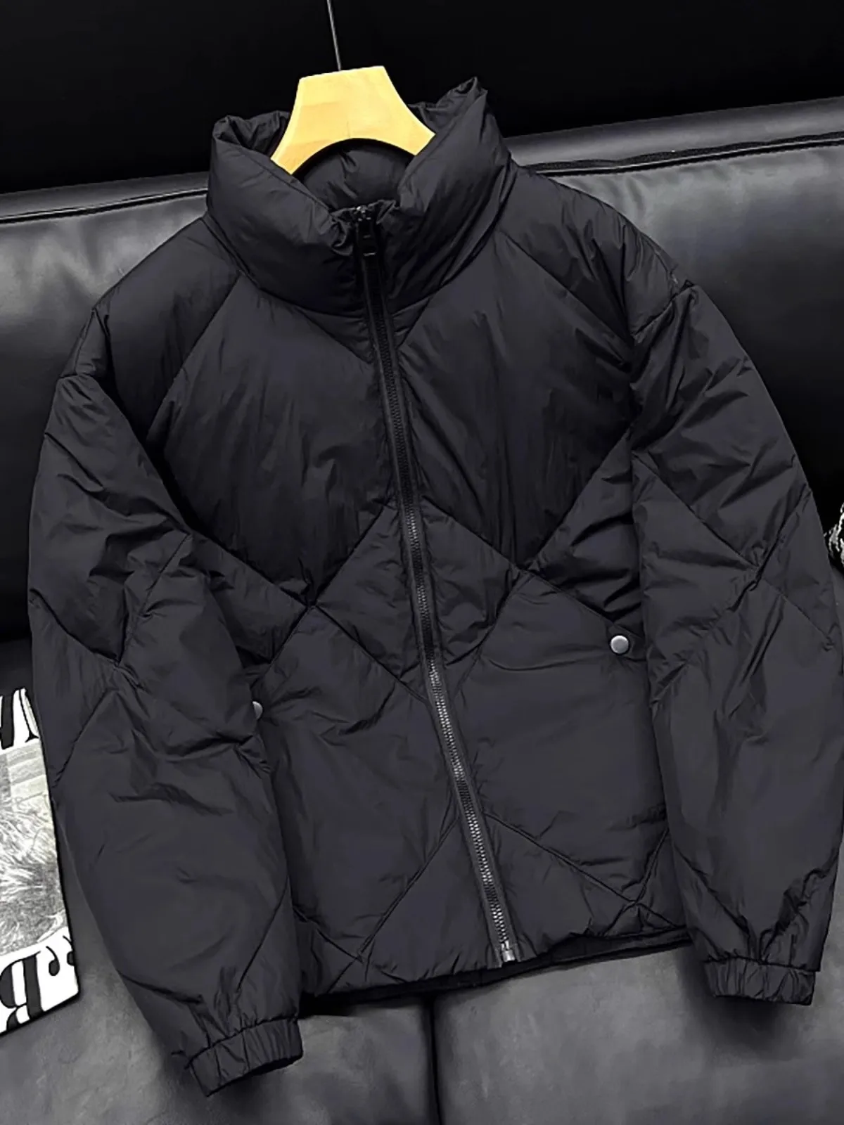 

Мужское однотонное хлопковое пальто Jaet 2024, новинка зимы, повседневное легкое пальто с хлебом, модное молодежное пальто с воротником