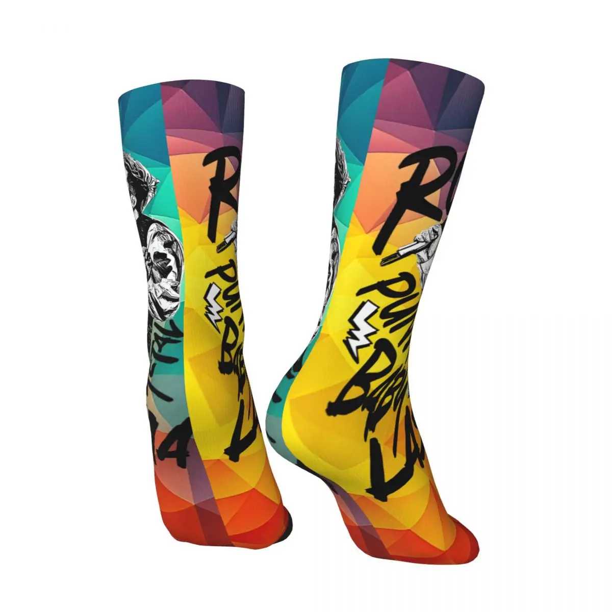 Rock Punk Men's Socks Vintage Harajuku Baby Lasagna Street Style Novelty Pattern Crew Sock