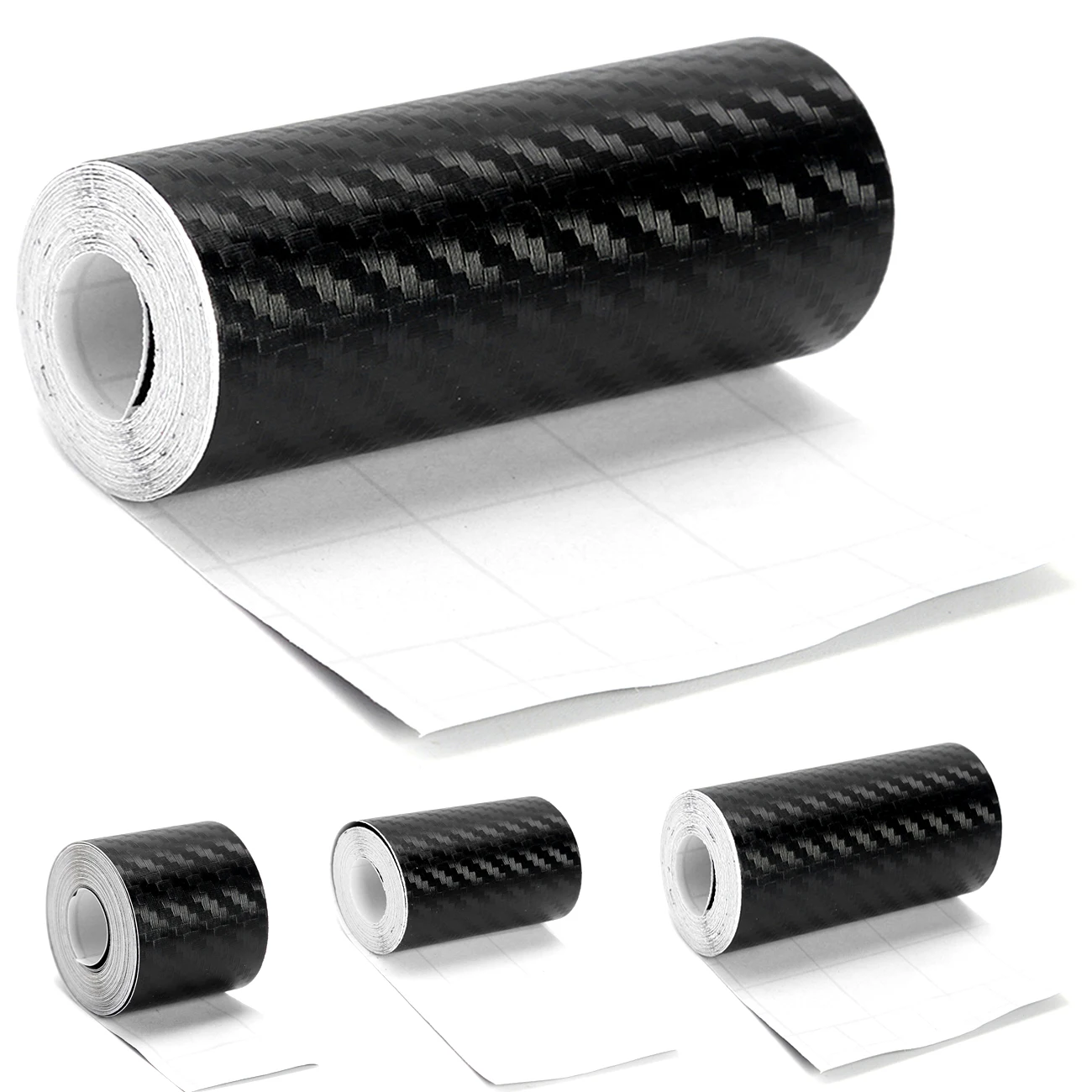 

3D Carbon Fiber Strips Car Sticker 3-10M DIY Paste Rolls Auto Anti Scratch Protector Tape Waterproof Car Interior Exterior Film