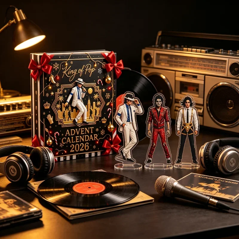 2026 Weihnachts-Adventskalender Michael Jackson Legend 24-Tage-Countdown Mini-Figuren Ornamente Sammlerstück Geschenk für Musikfans – Detail 7