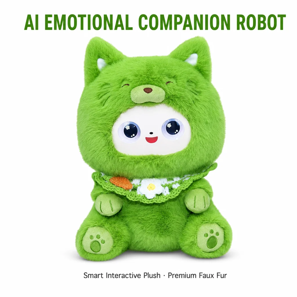 Smart AI Plush Companion Robot Cat Doll Emotional Interaction Talking Electronic Pet Toy 4 Colors Ready To Ship Holiday Present