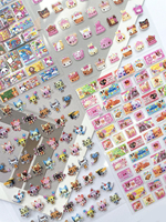 Cute Funny Black Cat Pvc Waterproof Nails Transfer Slider Stickers Diy Scrapbook Cake Bow Leopard Print Stationery Stickers Toys