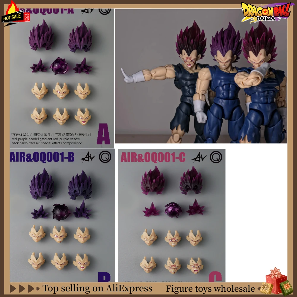 

Фигурка Spot Delivery Air&OQ Studio Dragon Ball Shf Super Saiyan SSJ Majin Vegeta с аксессуарами для головы