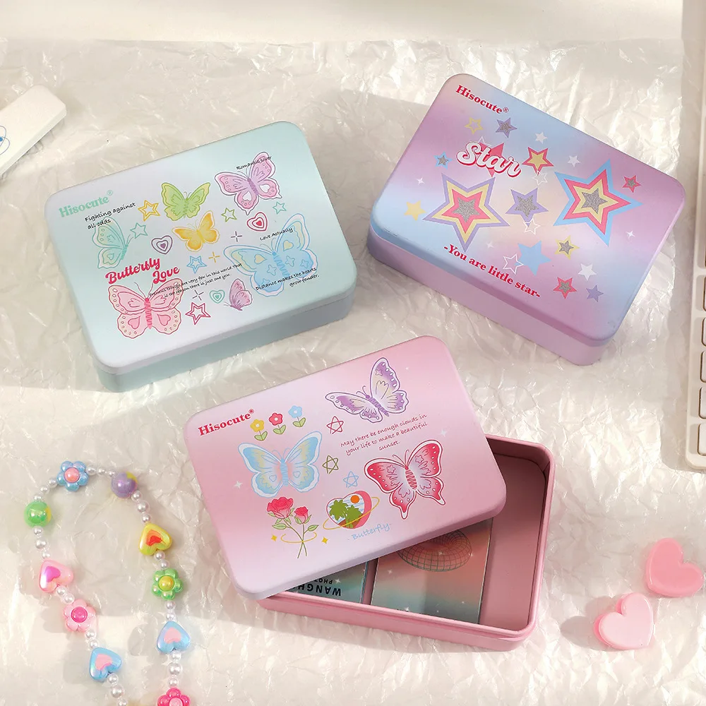 Korean Color Printing Storage Box Girl Small Card Collection Storage Box DIY Hand Ledger Storage Box