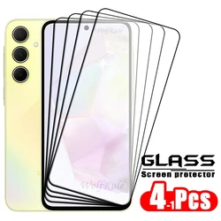 1//4pcs Voll deckglas für Samsung A35 Glas Samsung Galaxy A35 Hartglas Voll kleber Displays chutz folie Samsung A35 A 35