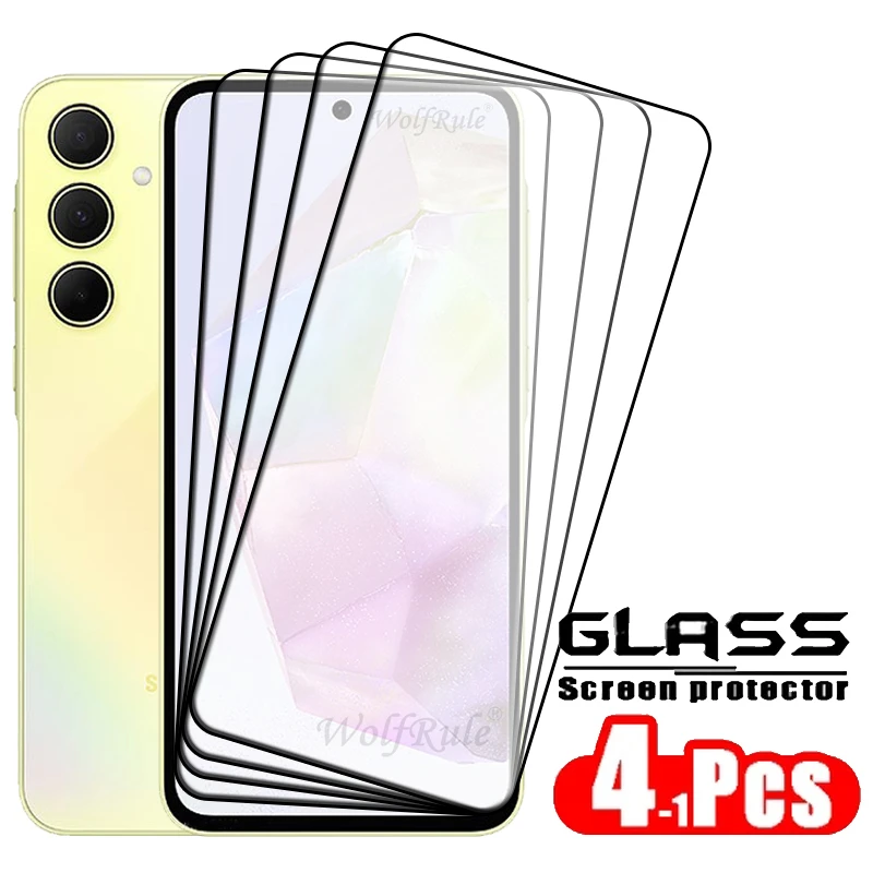 1/2/3/4PCS Pełna osłona szklana do Samsung A35 Szkło Samsung Galaxy A35 Szkło hartowane Pełna osłona ekranu Samsung A35 A 35
