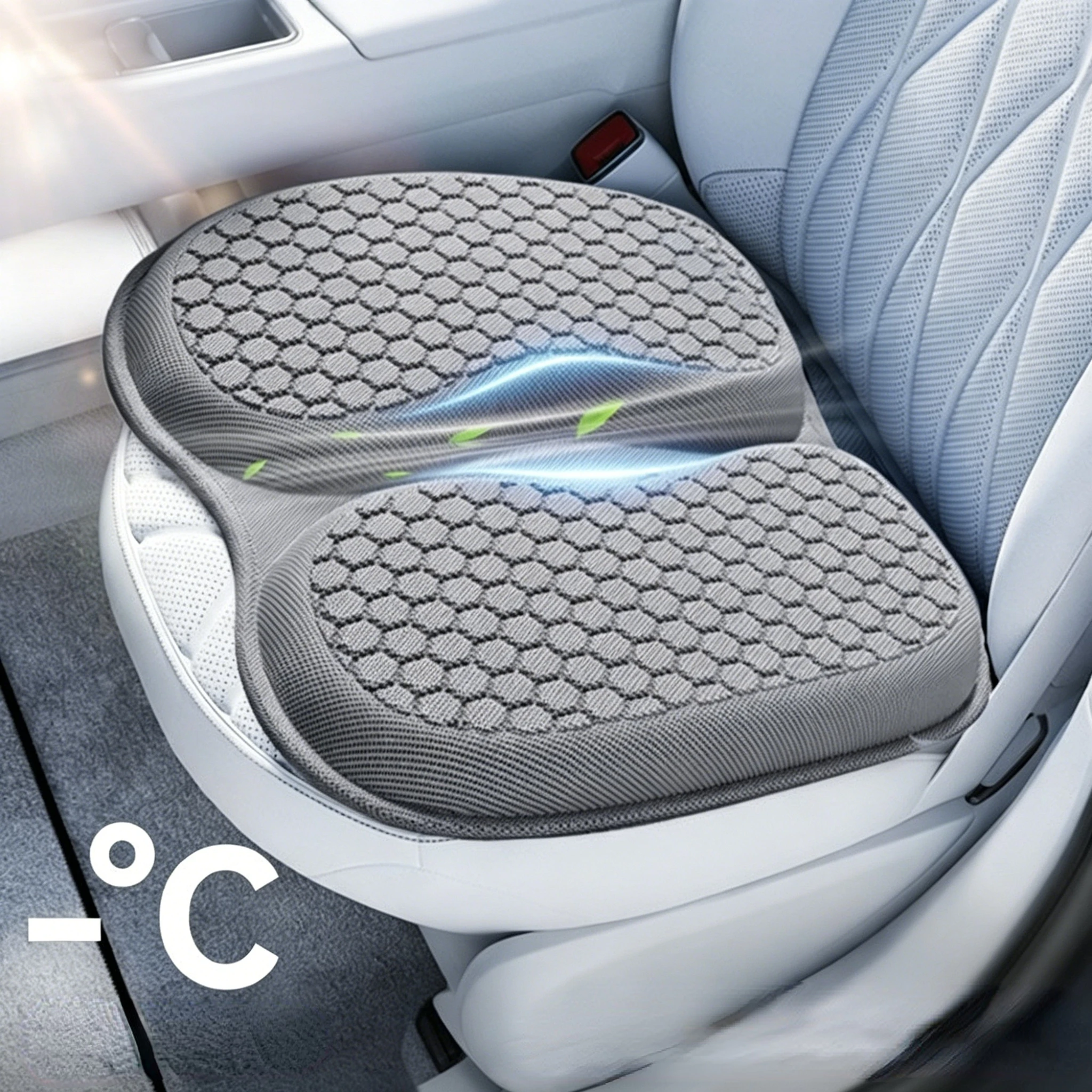 Summer Cooling Gel Seat Cushion Ergonomic Honeycomb Structure Breathable Non Slip Pad Suitable for Car Office Seating Comfort