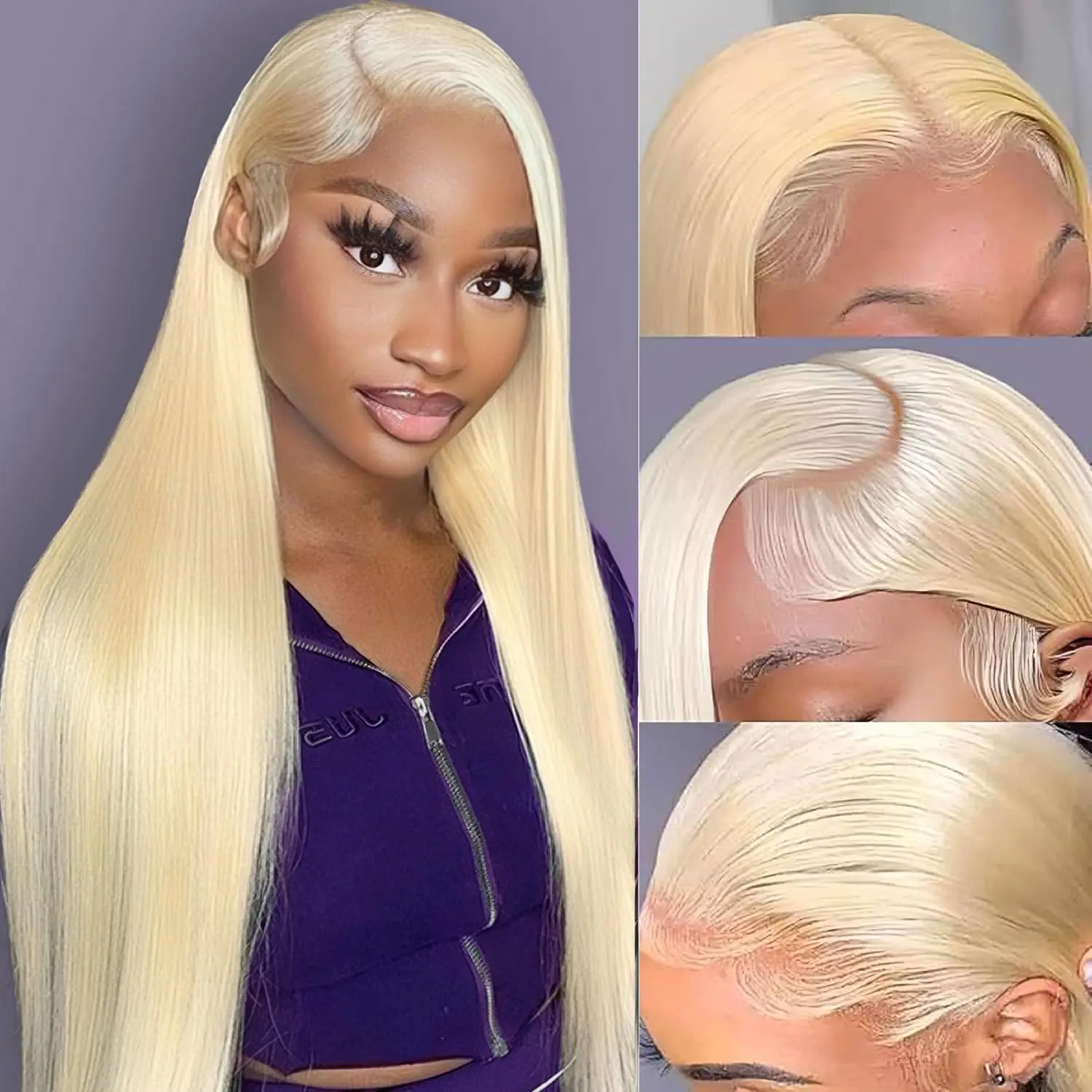 613 Human Hair 13x4 Lace Front Frontal Wig Straight HD Transparent 13x6 Frontal Wigs For Women 4x4 Glueless Wig 28 30 Inch