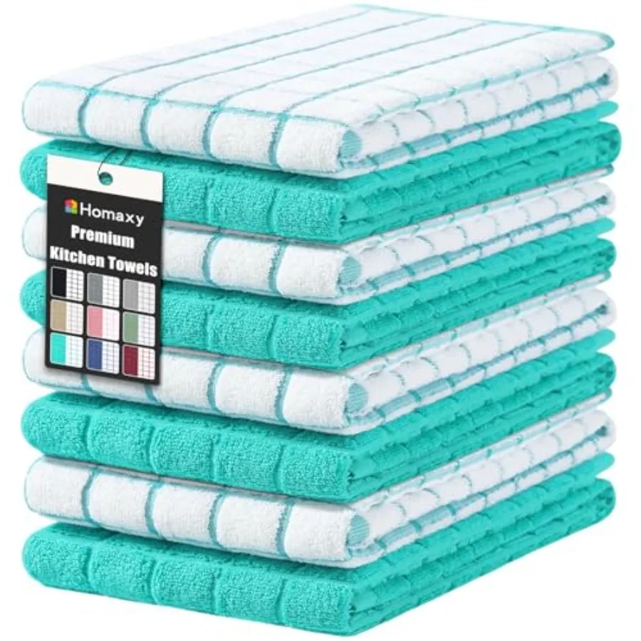 

Премиальные хлопковые кухонные полотенца 40x70 см, большие, из натурального кольцевого хлопка, 390 GSM, супервпитывающие, махровые, для рук и посуды