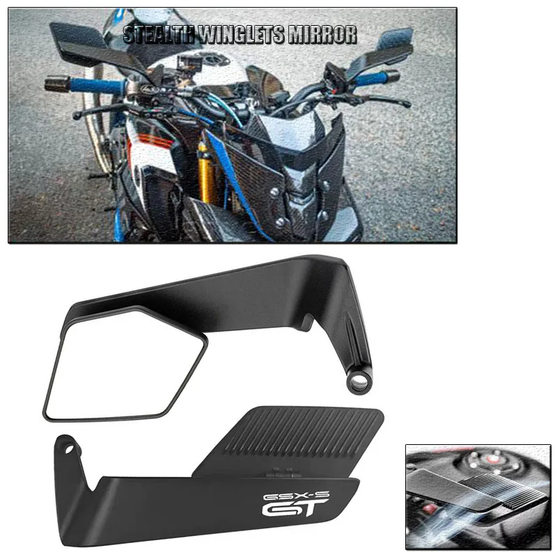 For GSX-S1000GT GSXS 1000 2022 2023 GSXS1000GT Motorcycle Mirrors Stealth Winglets Mirror