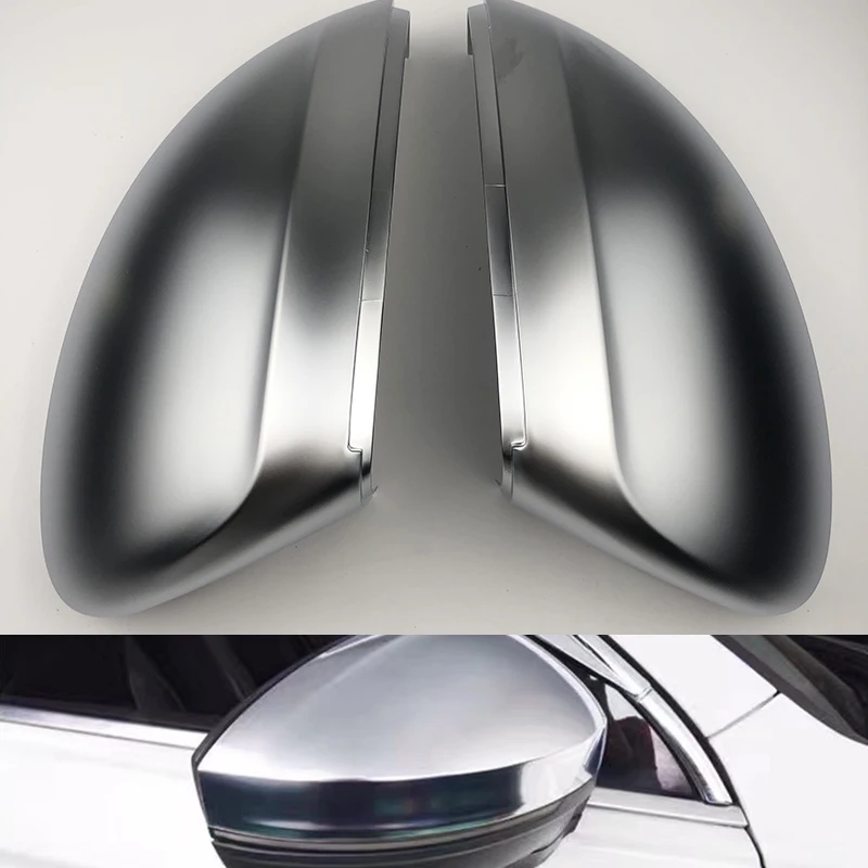 Rearview Side Wing Mirror Cover Caps For VW Tiguan Allspace L MK2 2017 2018 2019 2020 Replacement Matt Chrome