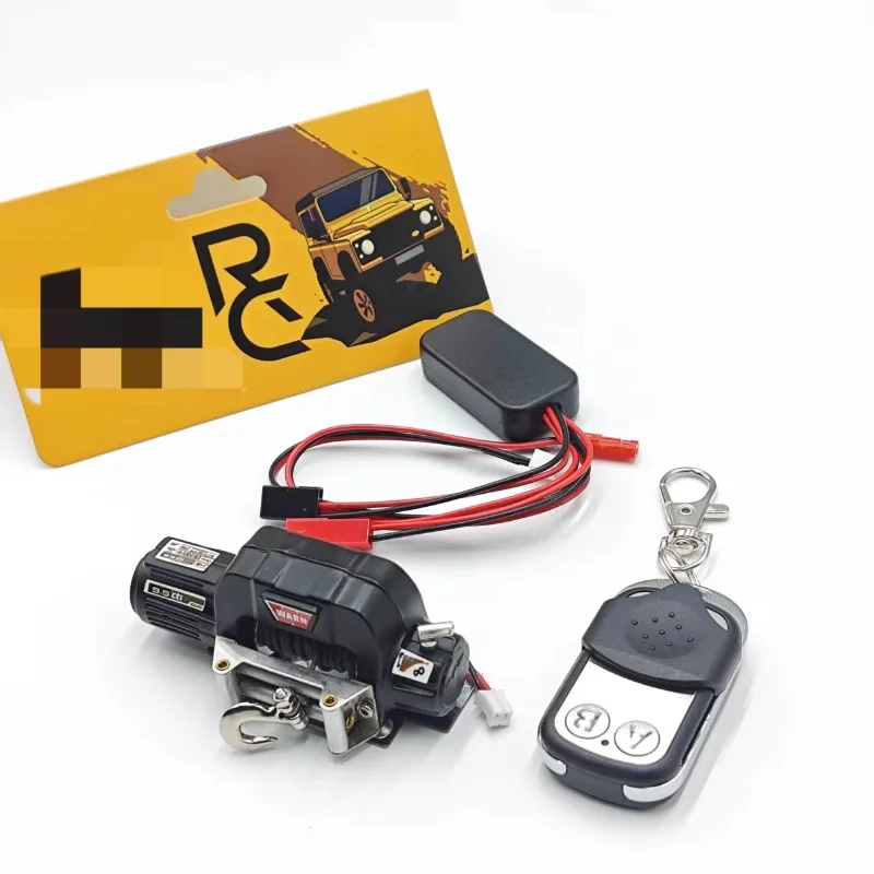 Rc Cars Upgrade and Refit Accessories Single Motor Winch for YIKONG 4107 1/10 Crawler Car Nondestructive Installation