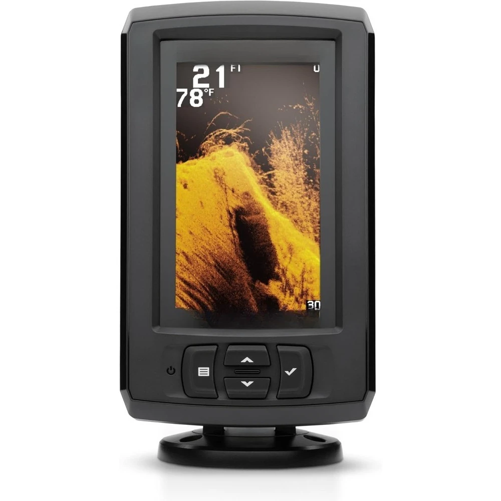 Portable Fish Finder Depth Sonar Transducer with Down Imaging LCD Display