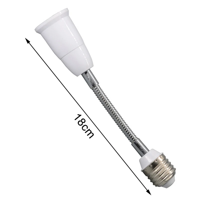 Extensor de Base de lámpara E27 a E27, convertidor de portalámparas de 180mm, E27-E27, adaptador de enchufe de lámpara ignífugo para bombilla