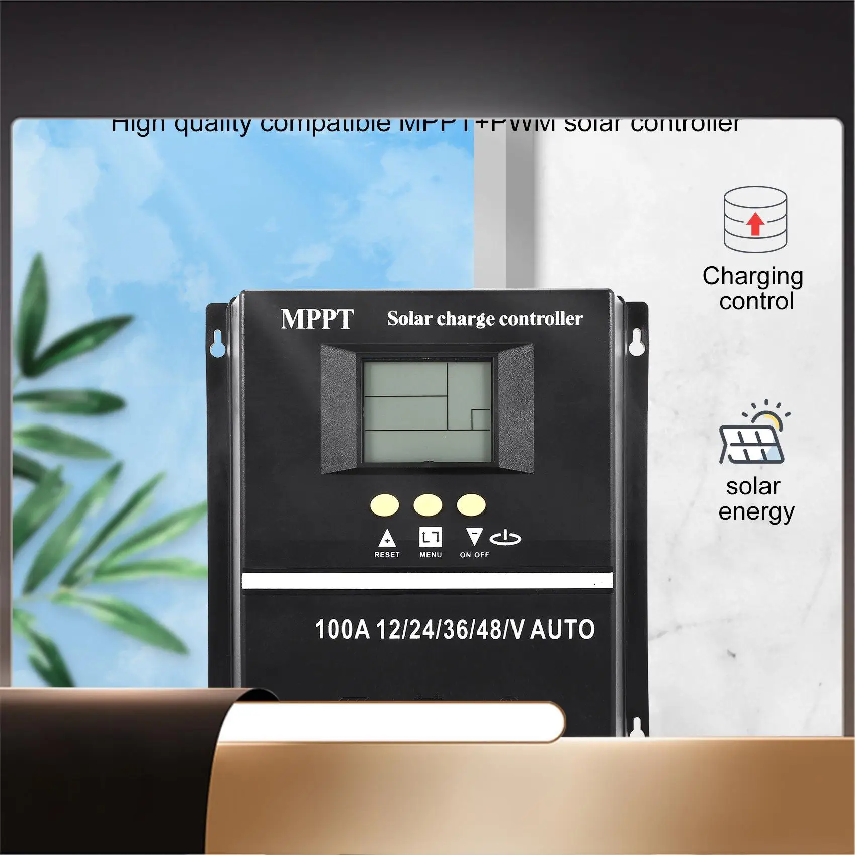 

PWM 12V 24V 36V 48V AUTO Solar Panel Charge Controller Solar PV Battery Charger With LCD MPPT Solar Controller-X64A