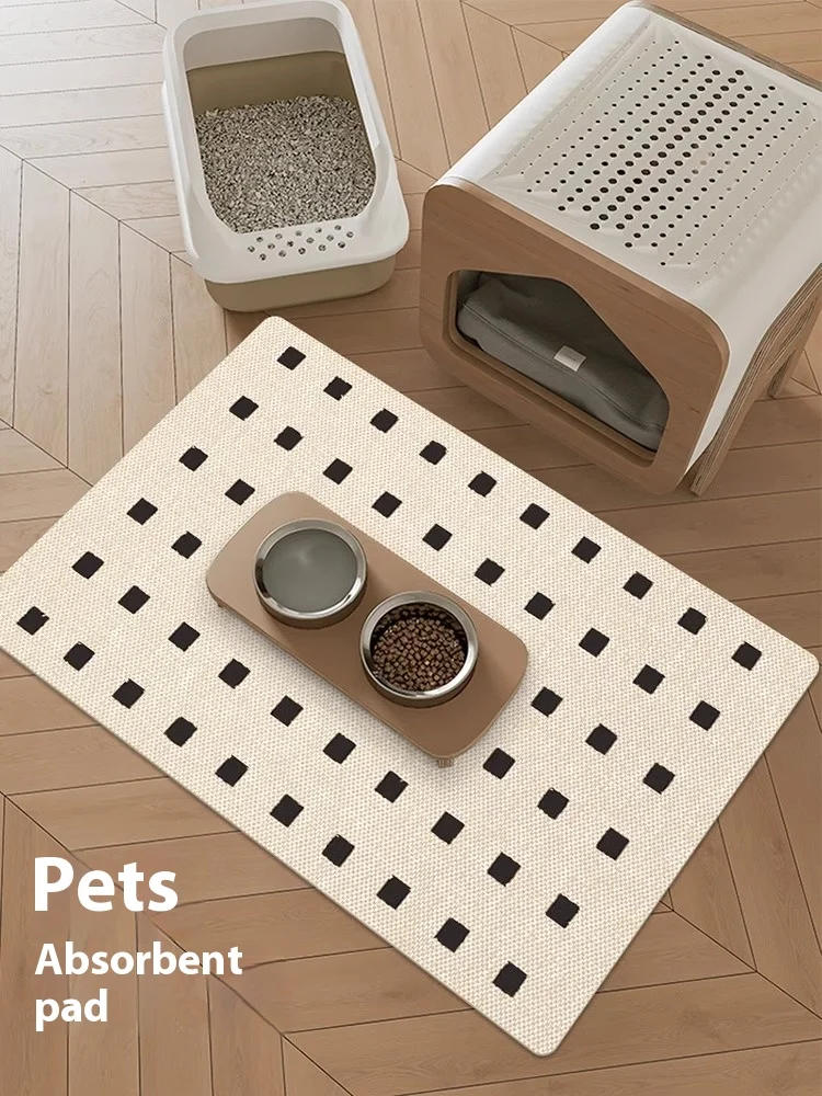 VIKAMA Pet Feeding Floor Mat, Dog Food Bowl, Tablecloth, Dirt-Resistant Carpet, Pet Supplies, Splash-Proof And Anti-Slip Mat