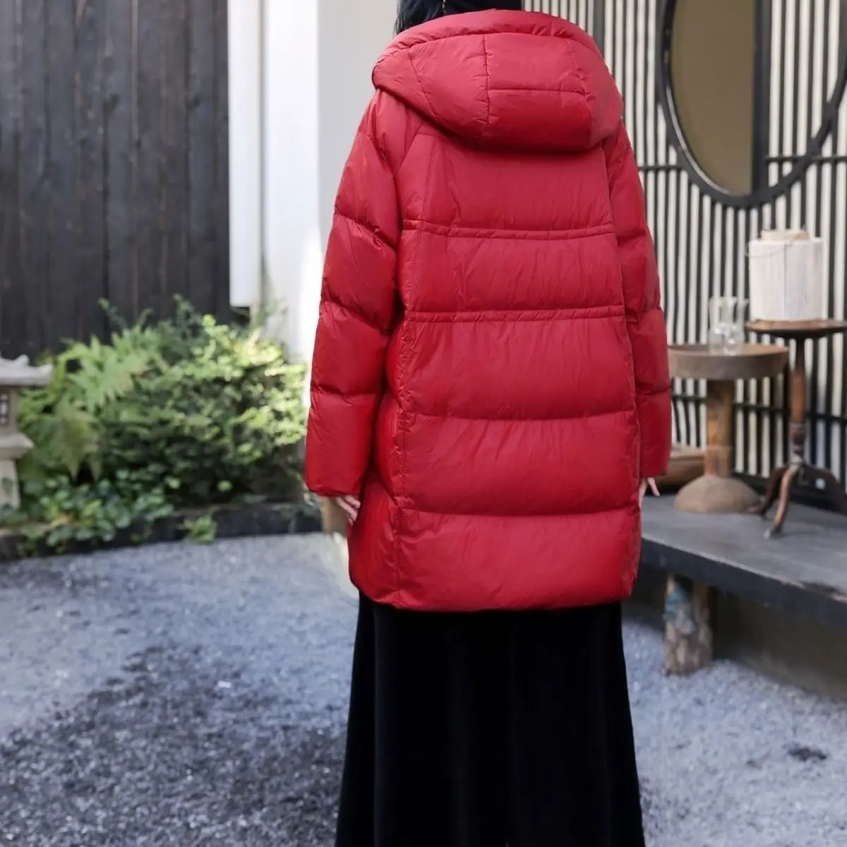 เสื้อแจ็คเก็ตดาวน์ผู้หญิงสไตล์จีนย้อนยุคใหม่สำหรับฤดูใบไม้ร่วงและฤดูหนาว ทรงหลวม สวมใส่สบาย